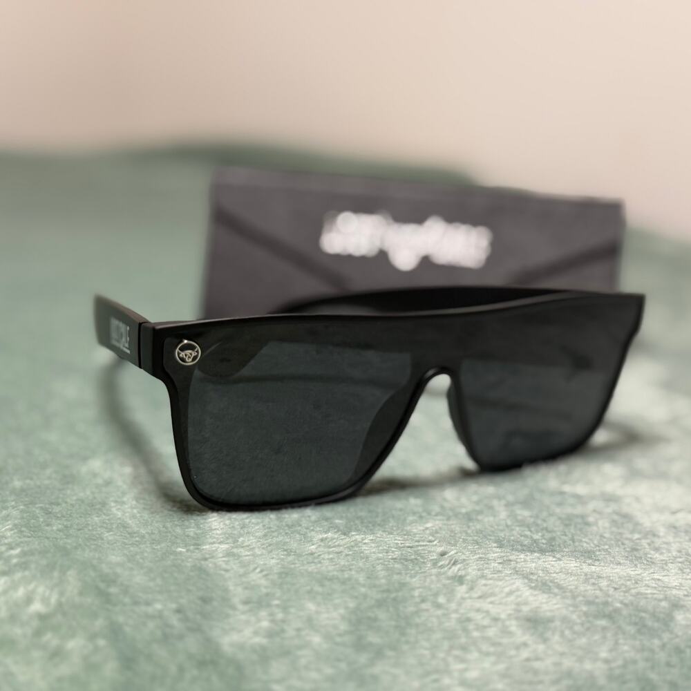 Lost Calf Opal Polarized Sunglasses Black Unisex USA Assembled w/Case